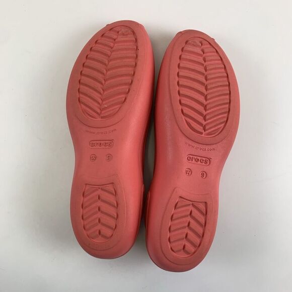Crocs Olivia II Pink Coral Slingback Ballet Flat Slip On Round Toe Womens Size 9 - Picture 11 of 12